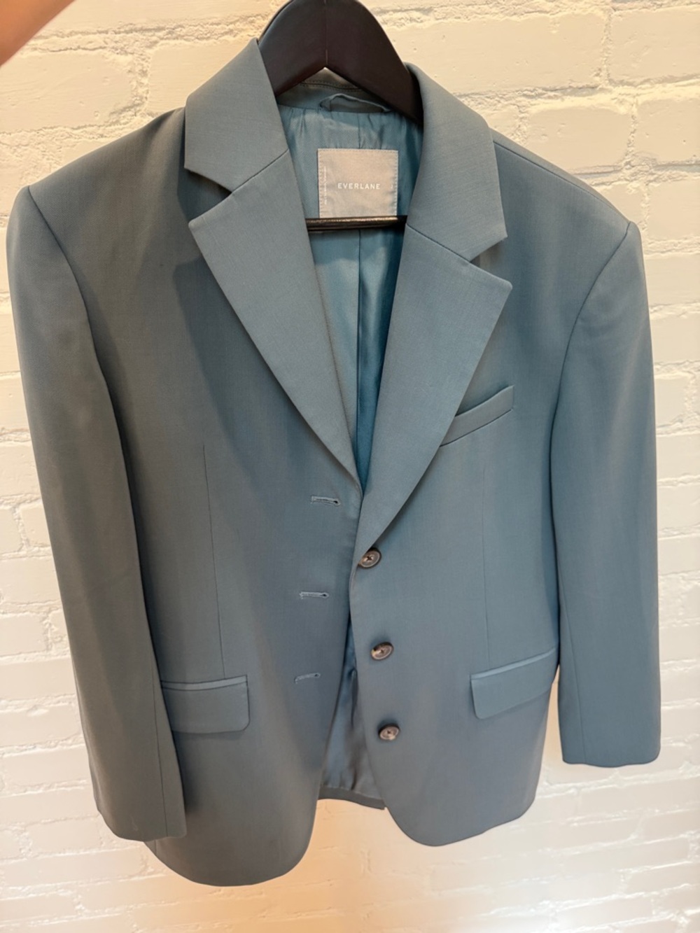 Everlane Full Suit / Slate Blue Blazer & Trousers - Three-Button Sport Coat